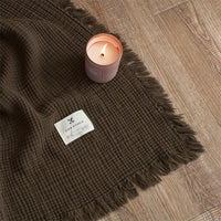 OliveBreeze - Lightweight 4-Layer Cotton Gauze Blanket with Fringe 5