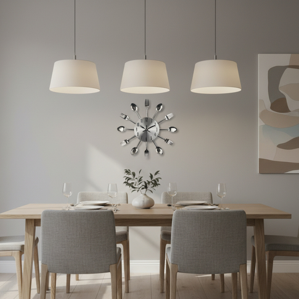 DINETICK – Orologio da parete con posate silenzioso per una cucina elegante
