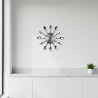 DINETICK – Orologio da parete con posate silenzioso per una cucina elegante