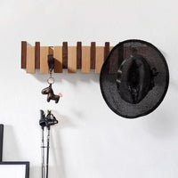PIANOWOOD - Wall Mounted Coat Rack with Folding Hooks in Elegant Piano Design 3