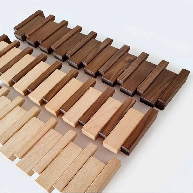 PIANOWOOD - Wall Mounted Coat Rack with Folding Hooks in Elegant Piano Design 6