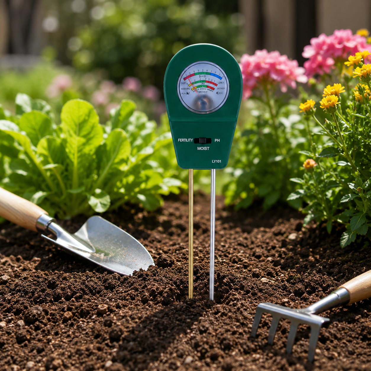 SOILTRIO - 3-in-1 Soil Moisture, Fertility & pH Tester for Healthy Plants