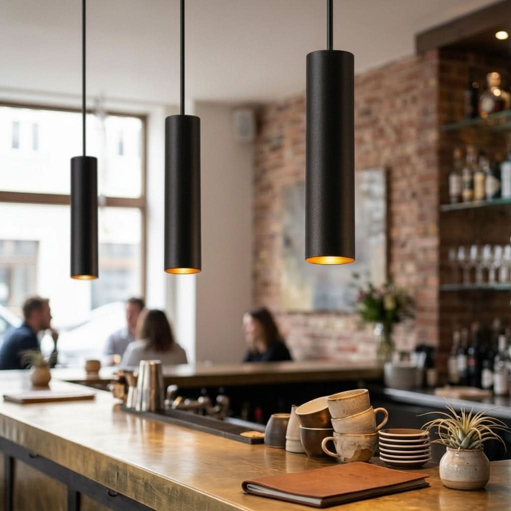 TUBELORIA – Black Tube Pendant Light for Focused Illumination