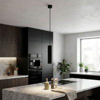 TUBELORIA – Black Tube Pendant Light for Focused Illumination
