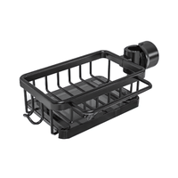 RINSEVERRA – No-Drill Sink Drain Rack with Hook for Convenient Storage