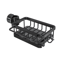RINSEVERRA – No-Drill Sink Drain Rack with Hook for Convenient Storage