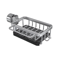 RINSEVERRA – No-Drill Sink Drain Rack with Hook for Convenient Storage