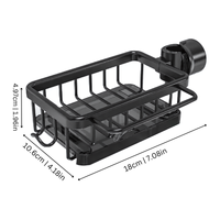 RINSEVERRA – No-Drill Sink Drain Rack with Hook for Convenient Storage