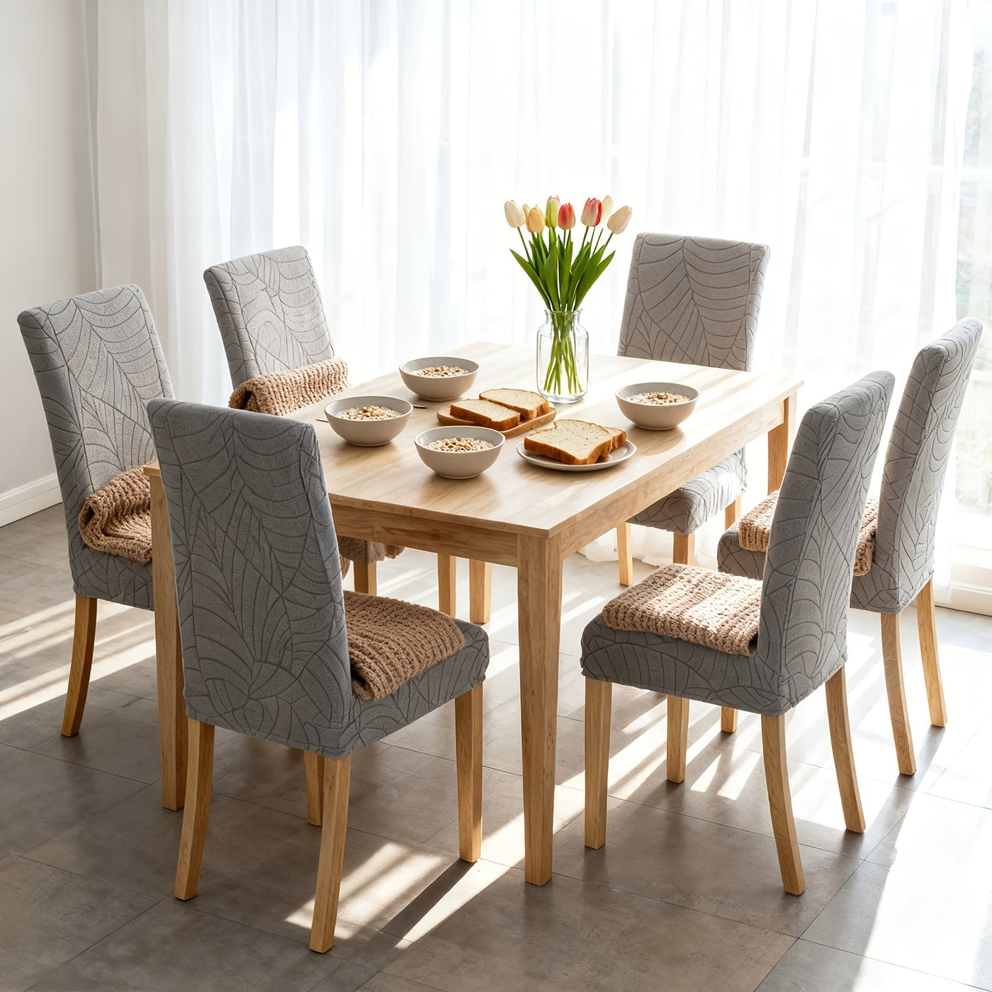 PolarFit - Modern Stretch Dining Chair Covers for Stylish Protection 1