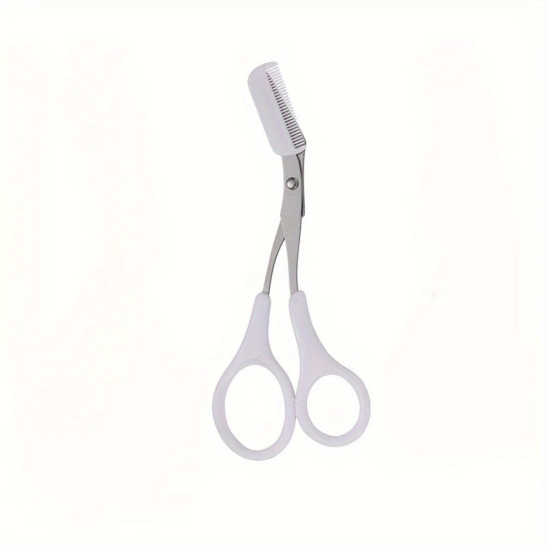 Precision Eyebrow Scissors with Mini Comb - Stainless Steel Grooming Tool 10