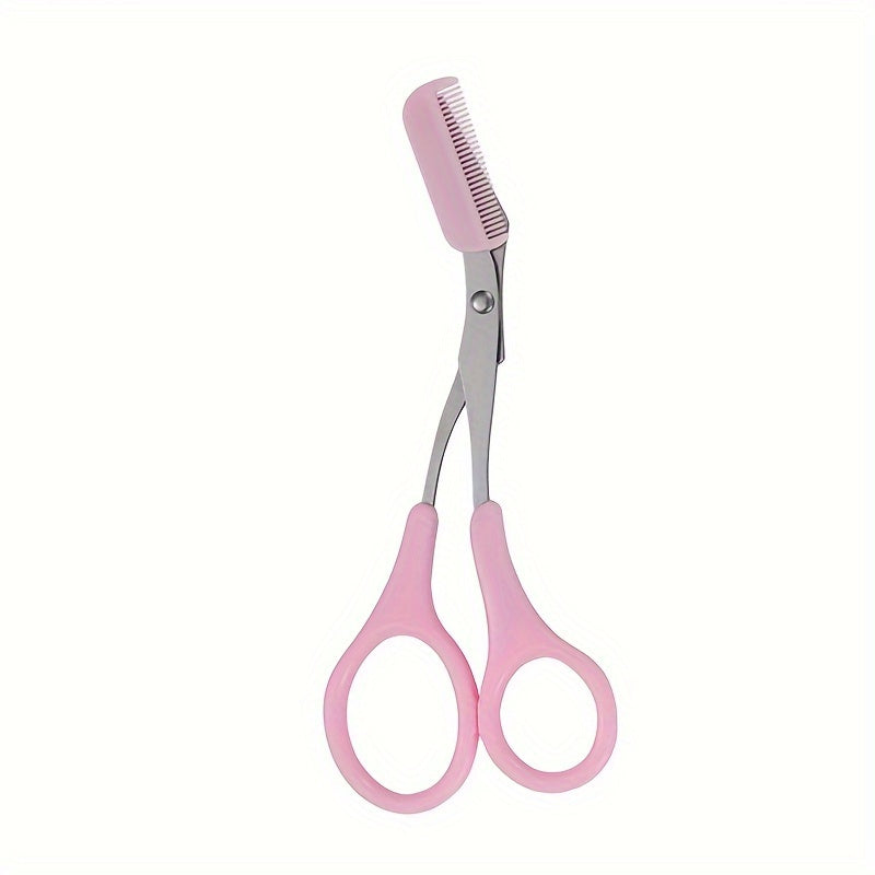 Precision Eyebrow Scissors with Mini Comb - Stainless Steel Grooming Tool 8