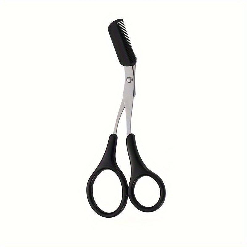 Precision Eyebrow Scissors with Mini Comb - Stainless Steel Grooming Tool 9