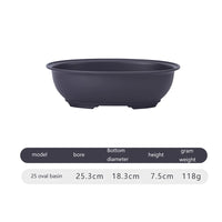 Premium Rectangular Plastic Flower Pot - Breathable Indoor Plant Pot for Succulents & Bonsai 6