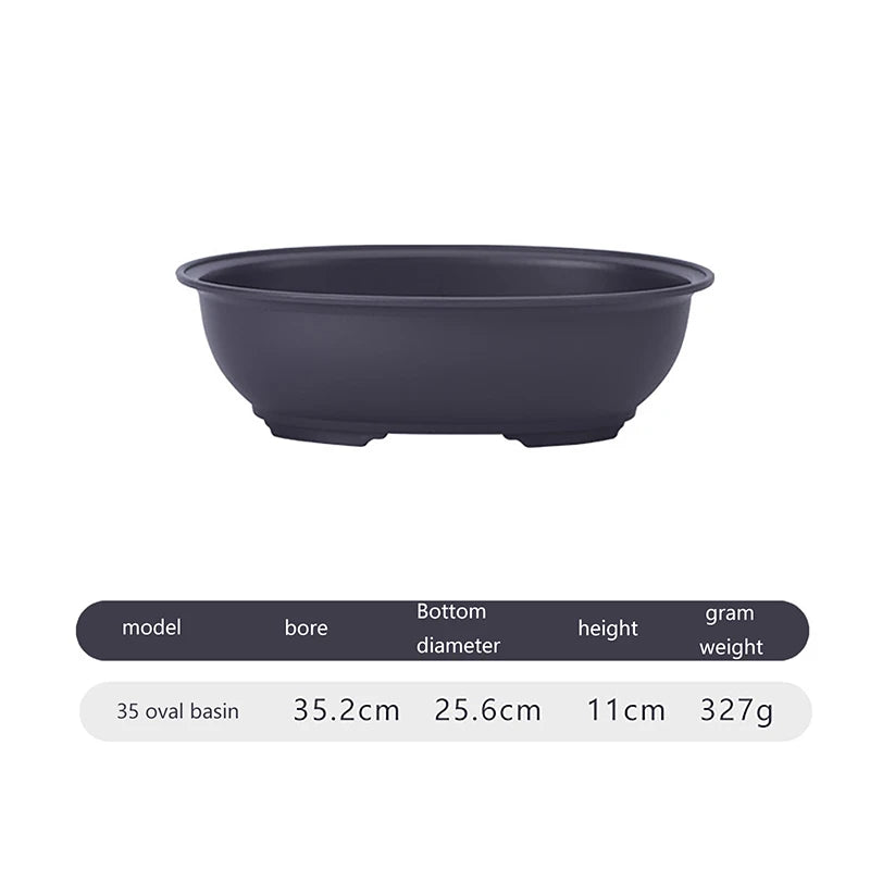 Premium Rectangular Plastic Flower Pot - Breathable Indoor Plant Pot for Succulents & Bonsai 7