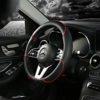 ROADLUX - Leather Steering Wheel Cover with Diamond Grip, Anti-Slip Design 2