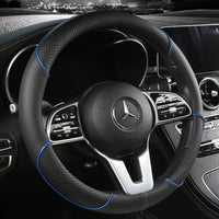 ROADLUX - Leather Steering Wheel Cover with Diamond Grip, Anti-Slip Design 4