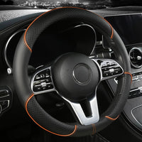 ROADLUX - Leather Steering Wheel Cover with Diamond Grip, Anti-Slip Design 5