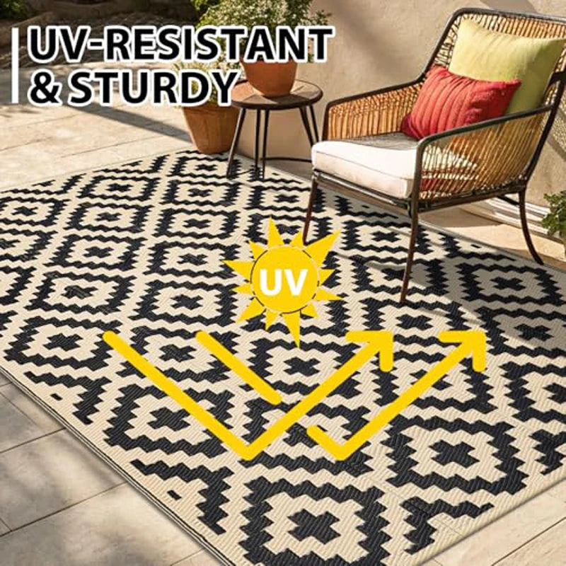 Reversible Outdoor Rug - Waterproof Non-Slip Outdoor Mat for Camping & RV 1