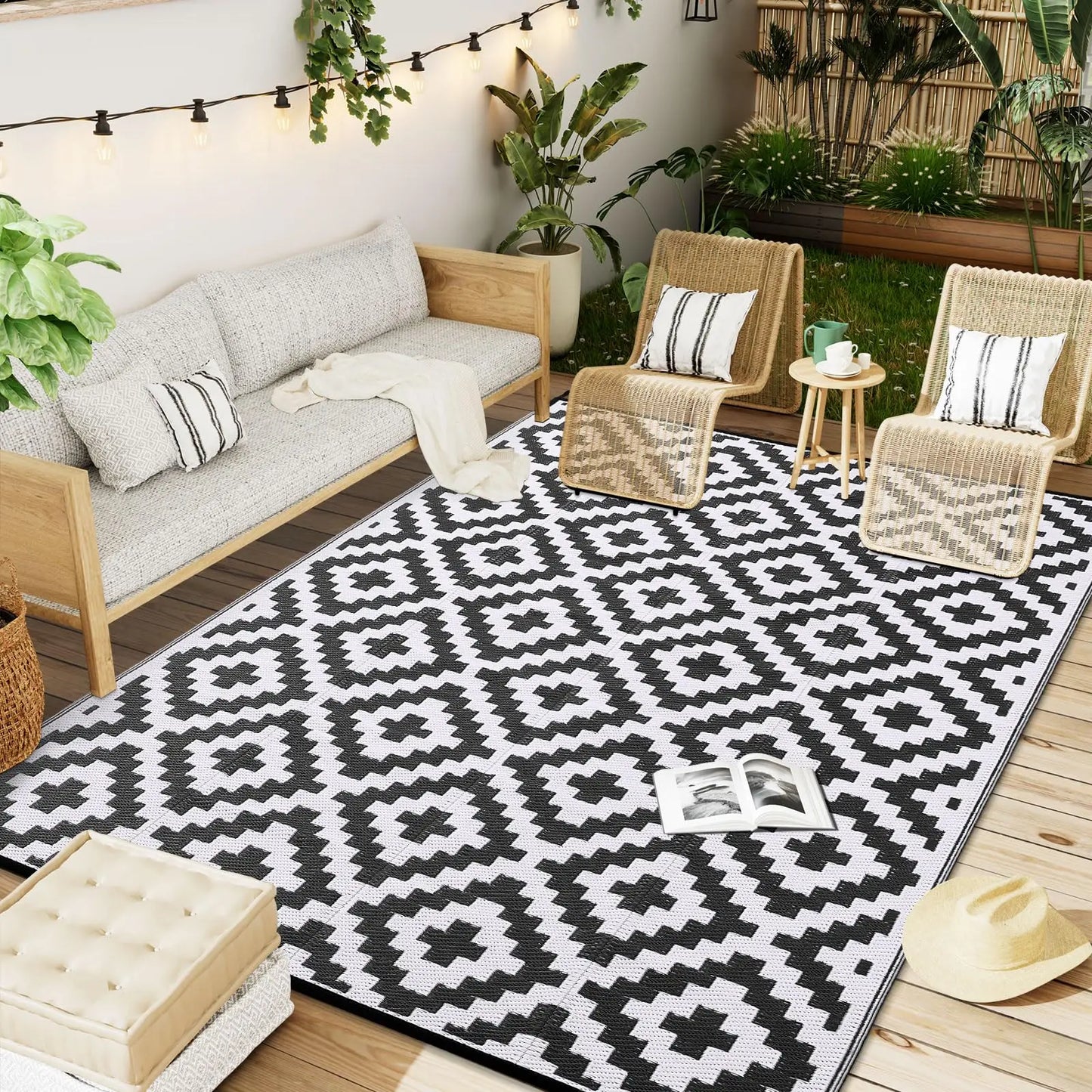 Reversible Outdoor Rug - Waterproof Non-Slip Outdoor Mat for Camping & RV 10