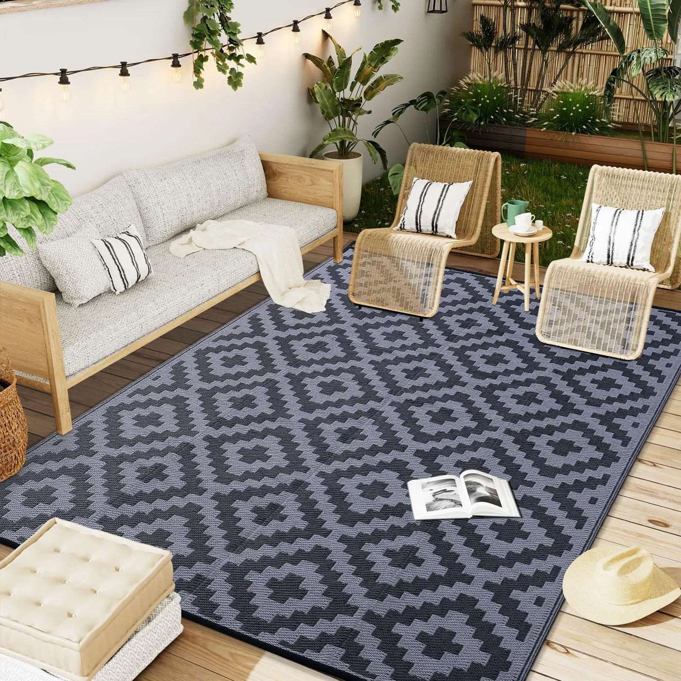 Reversible Outdoor Rug - Waterproof Non-Slip Outdoor Mat for Camping & RV 6