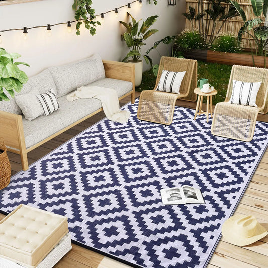 Reversible Outdoor Rug - Waterproof Non-Slip Outdoor Mat for Camping & RV 7
