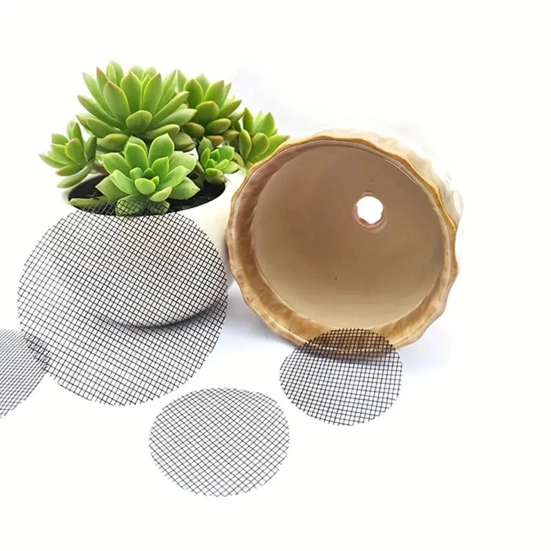 Round Drainage Screen - Durable Glass Fiber Pot Bottom Soil Retainer 1