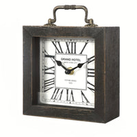 Rustic Wooden Shelf Clock with Glass Cover - Timeless Home Decor 0