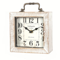 Rustic Wooden Shelf Clock with Glass Cover - Timeless Home Decor 8