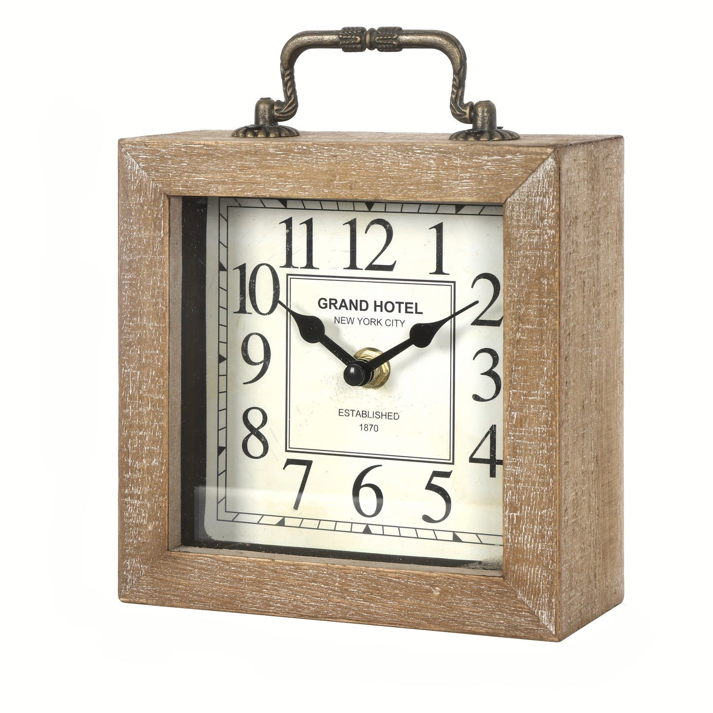 Rustic Wooden Shelf Clock with Glass Cover - Timeless Home Decor 9
