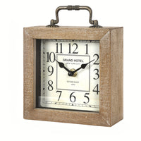 Rustic Wooden Shelf Clock with Glass Cover - Timeless Home Decor 9