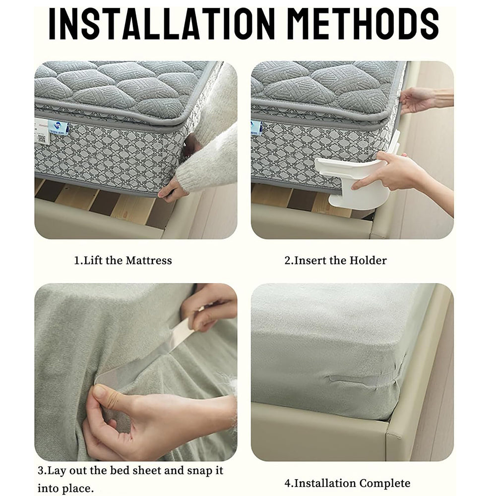 BEDTIDIXA – Hidden Bed Sheet Holders for Tidy Bedding