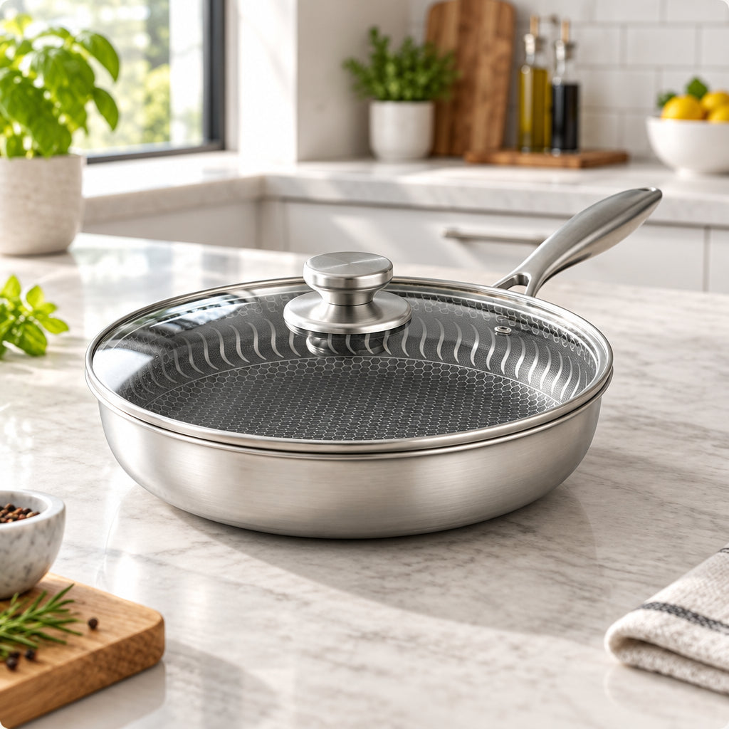 SIZZORIA – Practical Frying Pan for Easy Meal Preparation