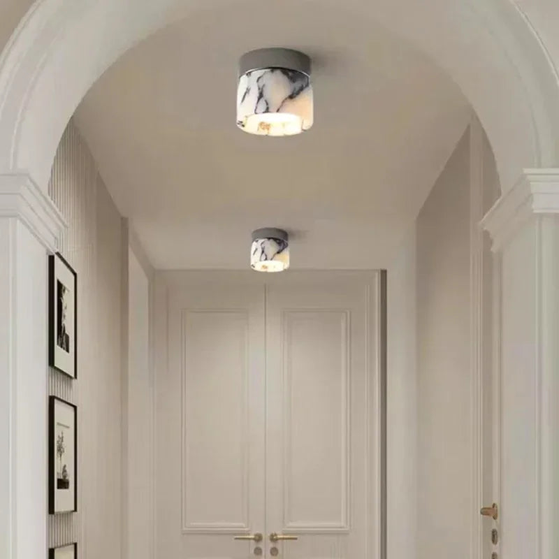 STONEGLOW - Nordic Marble Cylinder LED Ceiling Lamp