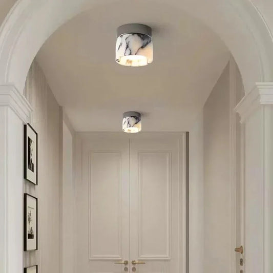 STONEGLOW - Nordic Marble Cylinder LED Ceiling Lamp