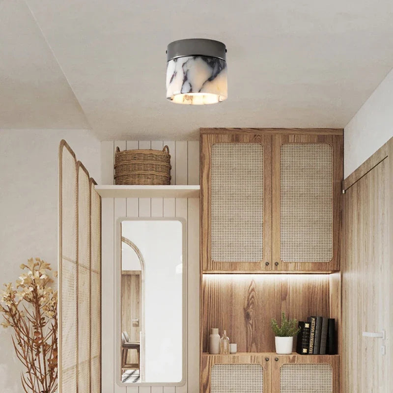 STONEGLOW - Nordic Marble Cylinder LED Ceiling Lamp