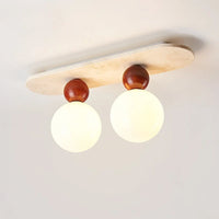 LUMITRAV – Ellipse Travertine Ceiling Light for Soft Modern Interiors