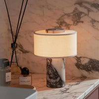 LIVARO - Natural Marble Touch Dimmable Table Lamp