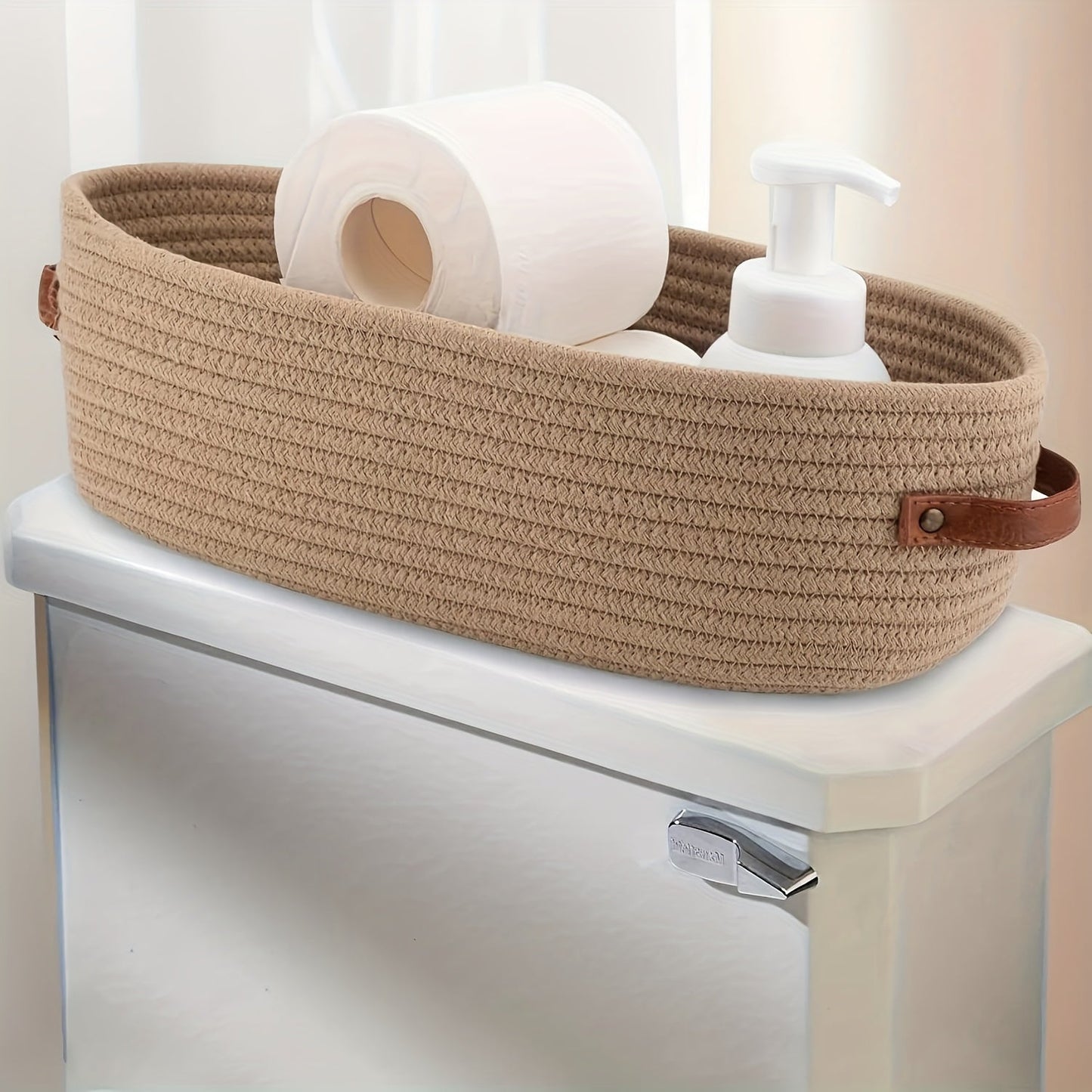 OVANEST – Oval Woven Storage Basket for Bathroom Organization