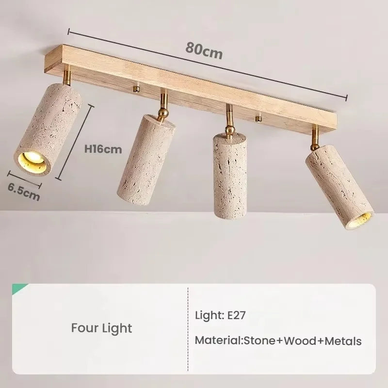 STONEWOOD – Travertine 3-Light Wabi Sabi LED Ceiling Spotlight