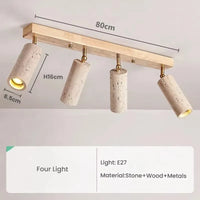 STONEWOOD – Travertine 3-Light Wabi Sabi LED Ceiling Spotlight