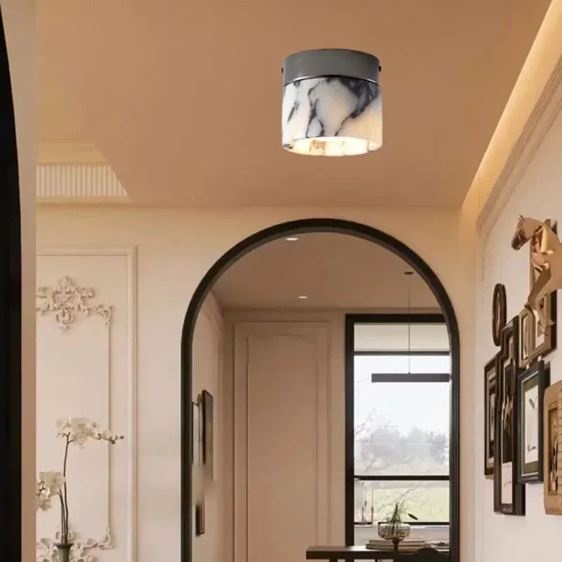 STONEGLOW - Nordic Marble Cylinder LED Ceiling Lamp