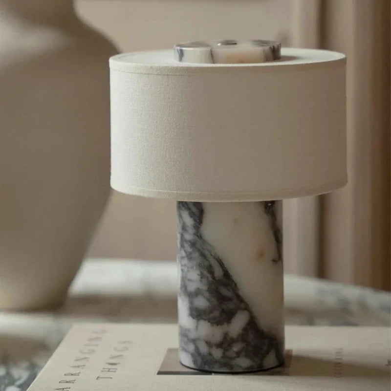 LIVARO - Natural Marble Touch Dimmable Table Lamp