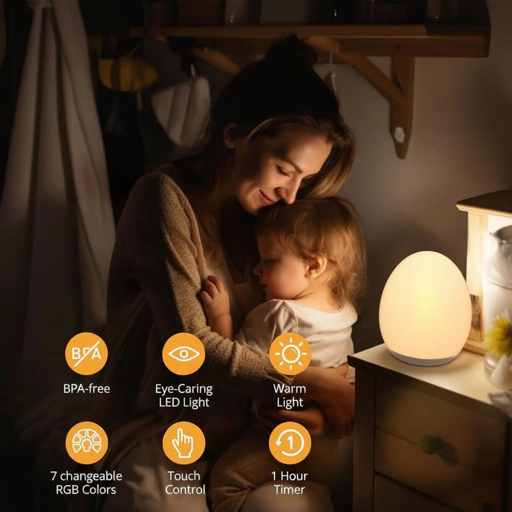 PRISMNEST – Wiederaufladbare Nachtlampe mit mehrfarbigem Leuchten