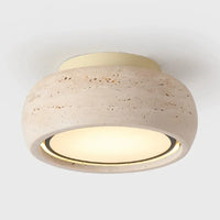 Yellow Travertine Wabi Sabi Ceiling Light