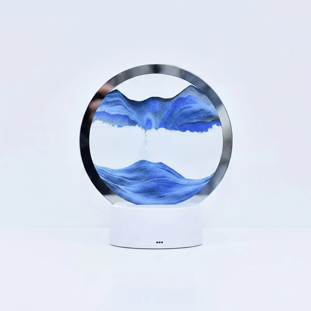 DUNEFLOW – 3D Hourglass Lamp with Dynamic Sand Display