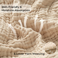 MUSLINOVA – Cotton Muslin Throw Blanket Lightweight Boho Comfort