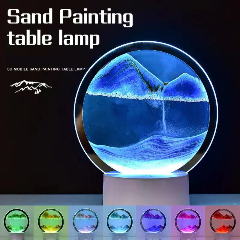 DUNEFLOW – 3D Hourglass Lamp with Dynamic Sand Display
