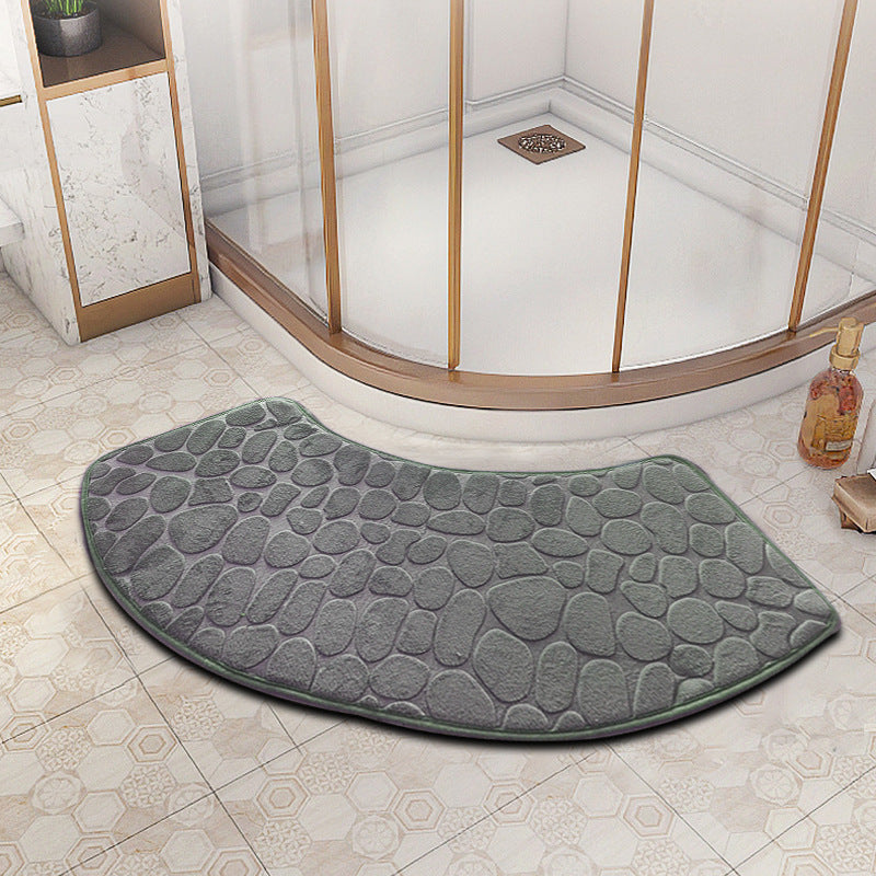 VELVOSTONE – 3D Non-Slip Velvet Bath Mat Quick-Dry Design