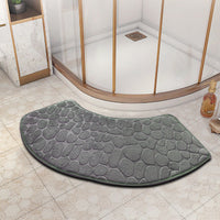 VELVOSTONE – 3D Non-Slip Velvet Bath Mat Quick-Dry Design