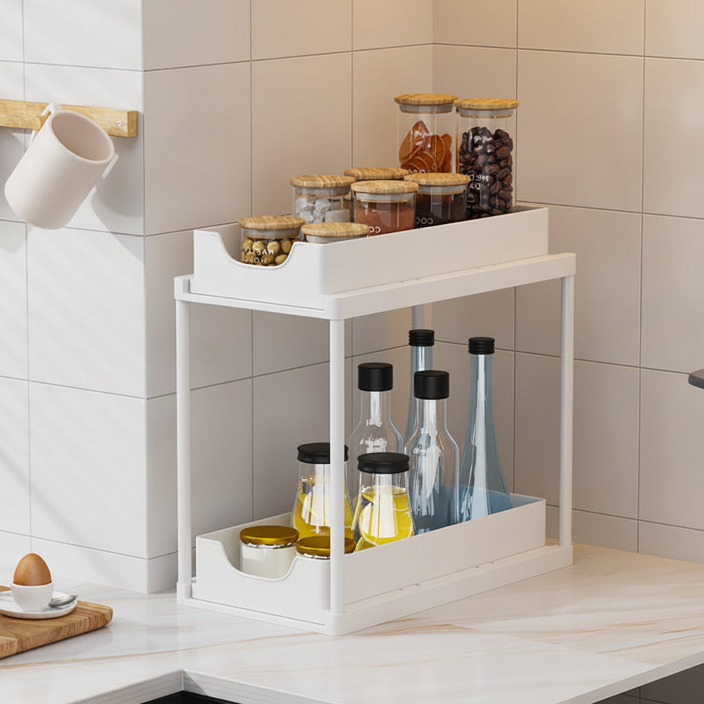 SLIDENEST – Pull Out Sliding Rack Space-Saving Organizer